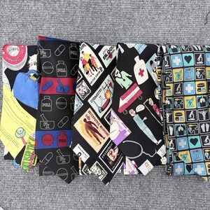Lot of 5 Medical Neck Tie Necktie Doctor Pharmacist Physician Medical School